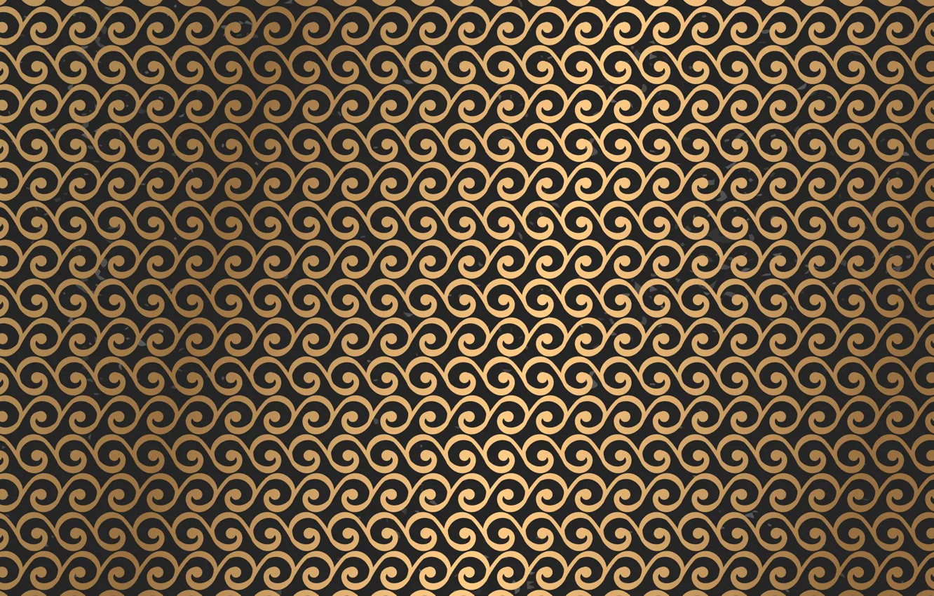Фото обои фон, золото, узор, текстура, черный фон