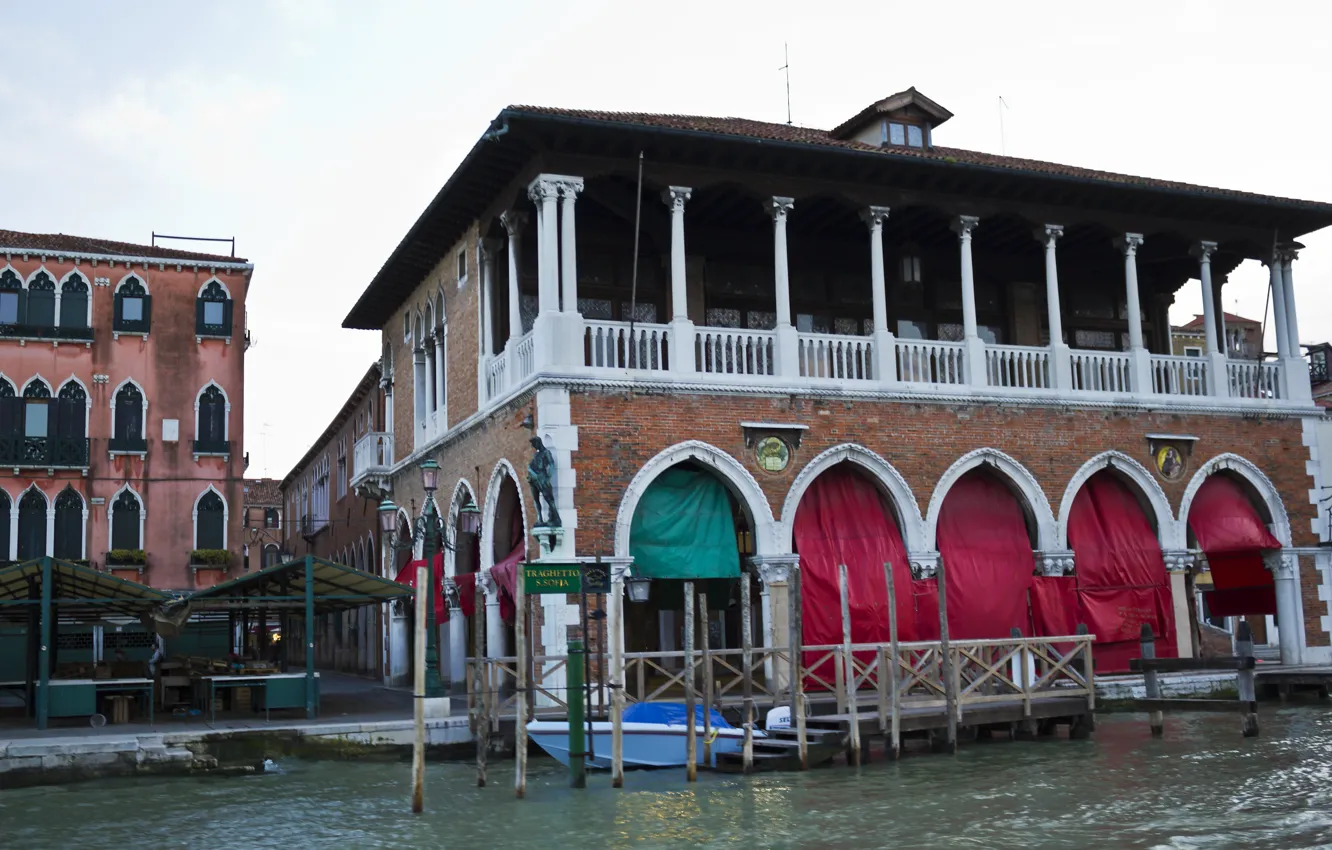 Фото обои Канал, Италия, Венеция, Здания, Italy, Venice, Italia, Venezia