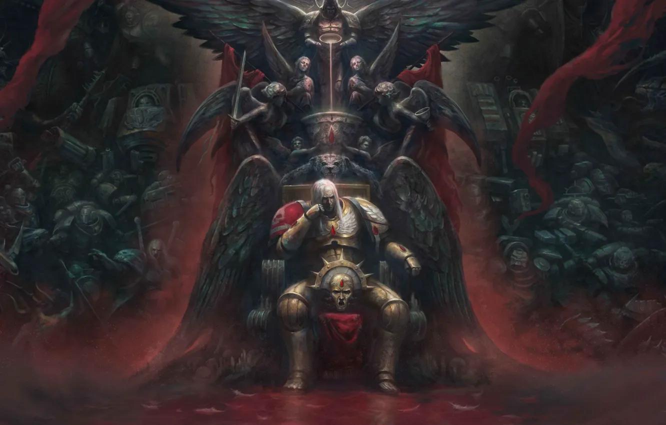 Фото обои blood, space marine, Dante, Warhammer 40 000, Blood Angels