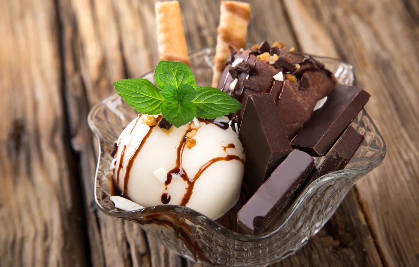 Фото обои шарики, шоколад, мороженое, орехи, десерт, орешки, сладкое, трубочки
