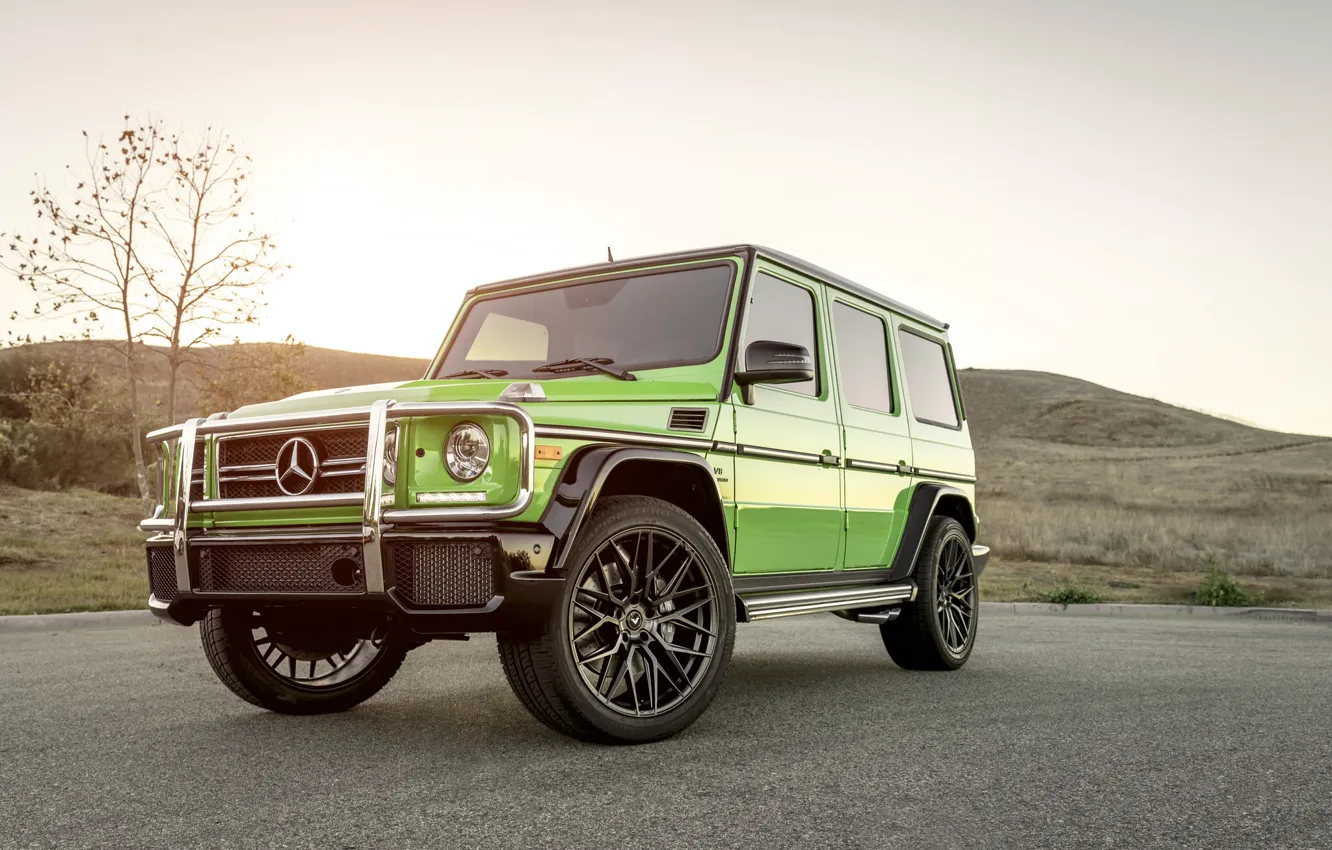 Фото обои Mercedes, Green, AMG, G63, W463