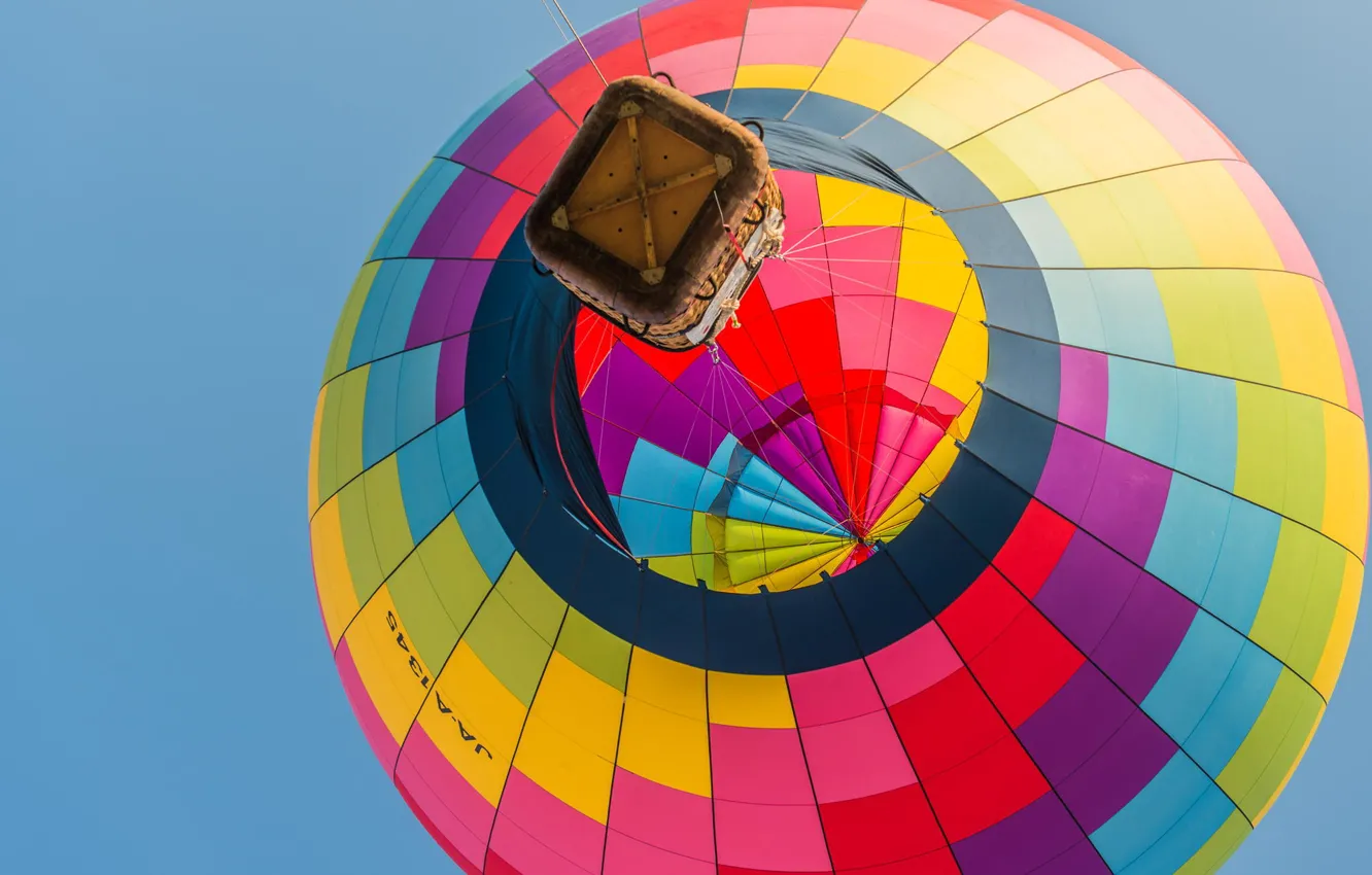 Фото обои небо, полет, воздушный шар, корзина, спорт