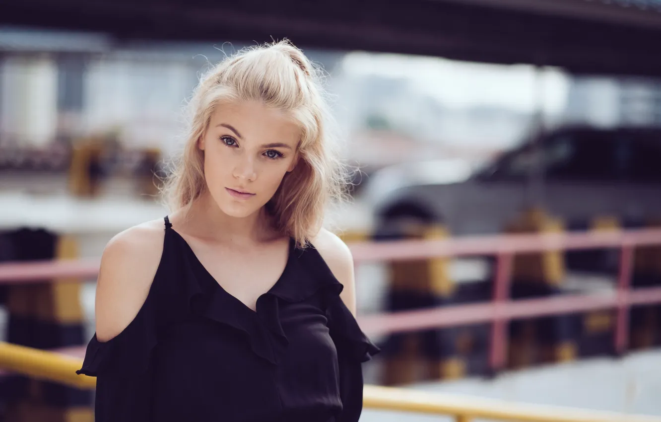 Фото обои взгляд, лицо, волосы, милашка