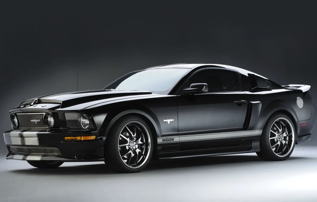 Фото обои Mustang, Ford, мустанг, форд, 2009, Black Widow