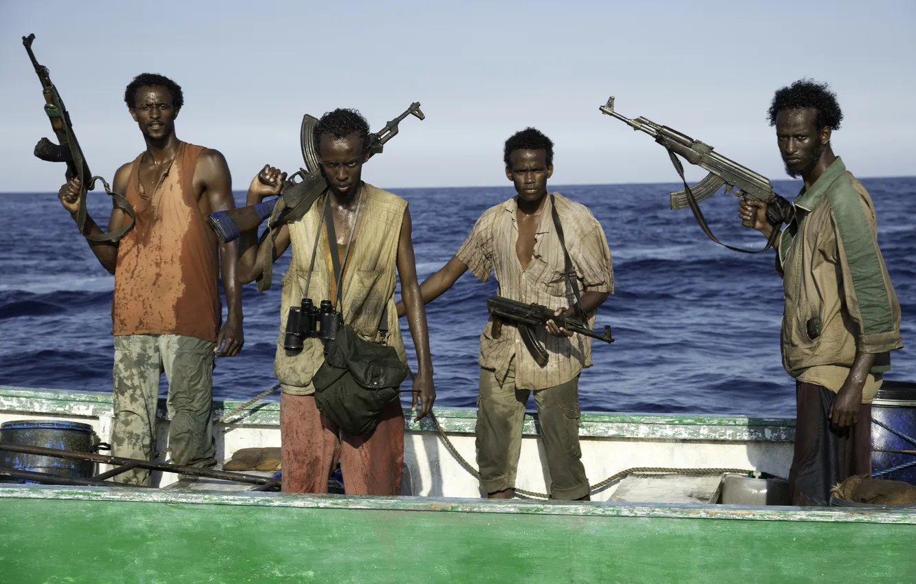 Фото обои pirates, Captain Phillips, automatic weapons