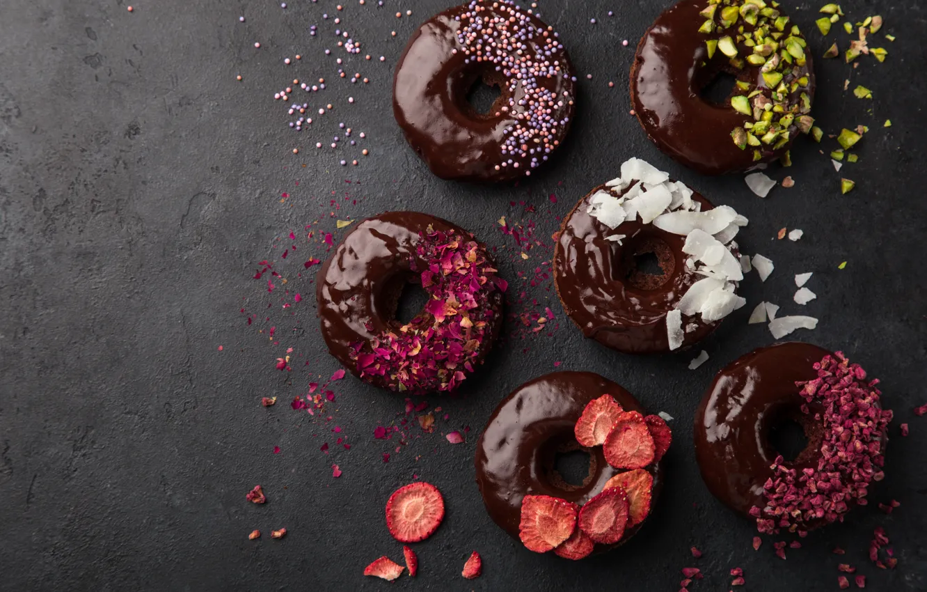 Фото обои colors, sweets, variety, donuts, flavors