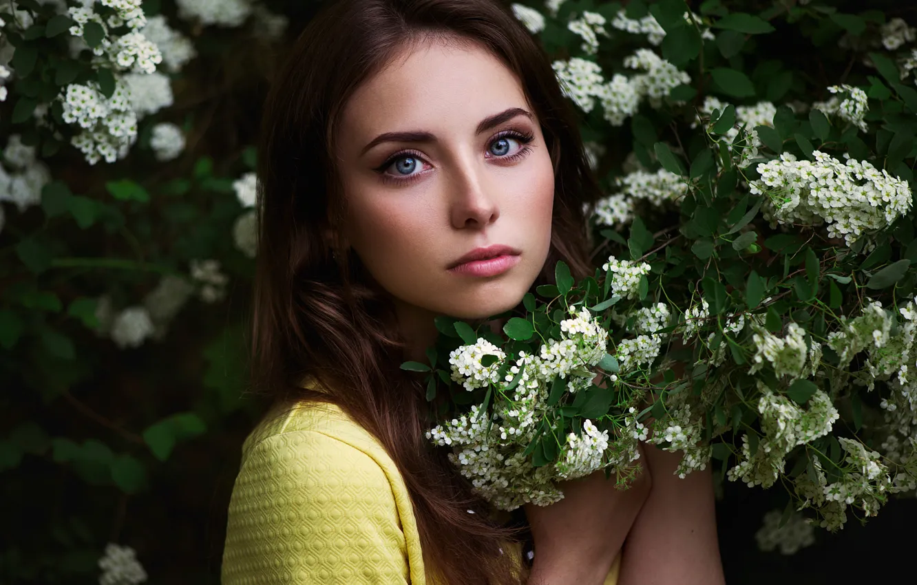 Фото обои взгляд, портрет, весна, natural light, Natalya