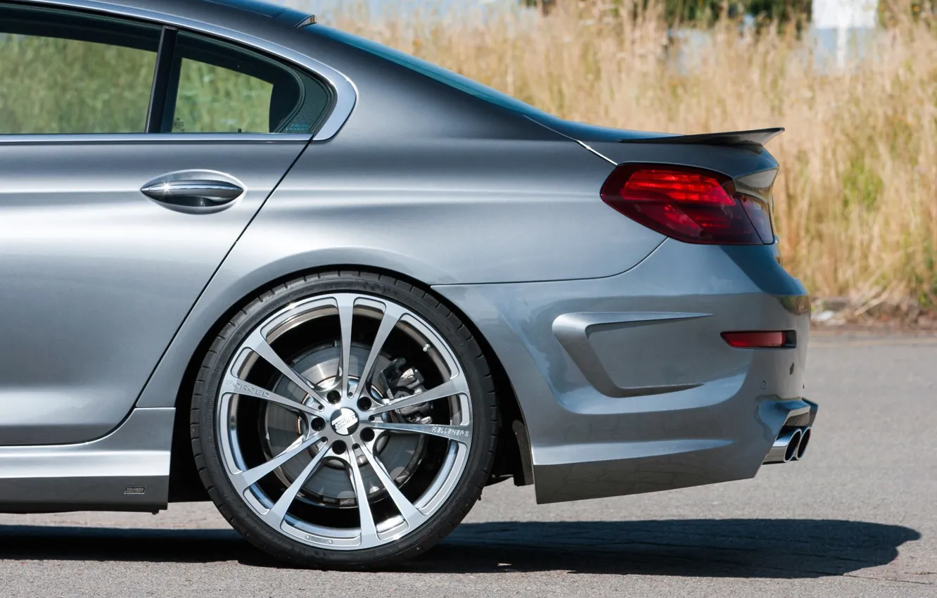 Фото обои серый, диски, BMW 6-Series