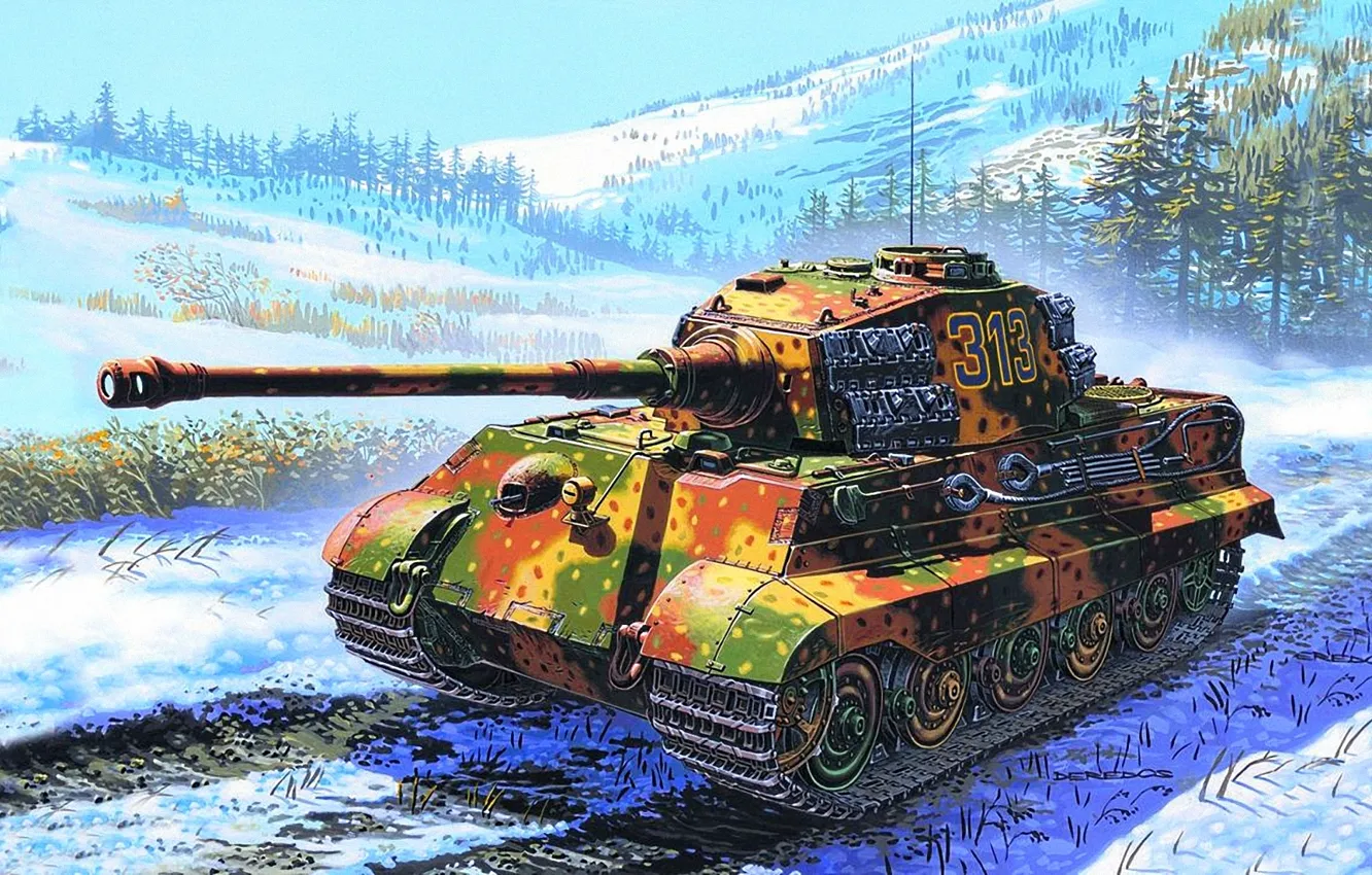 Фото обои танк, Тигр 2, Tiger 2, King Tiger, Королевский Тигр