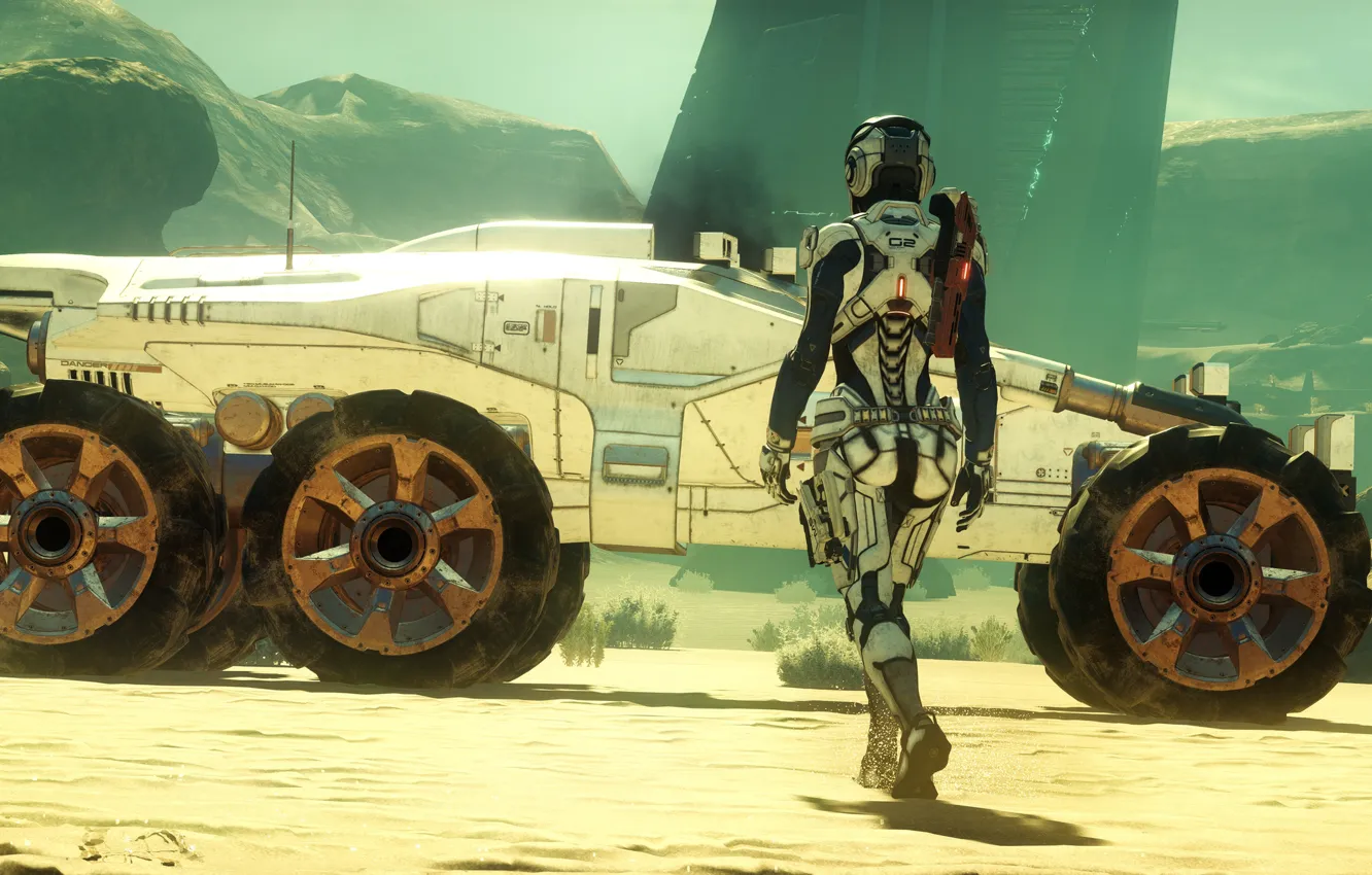 Фото обои авто, планета, кочевник, Mass Effect Andromeda, Первопроходец