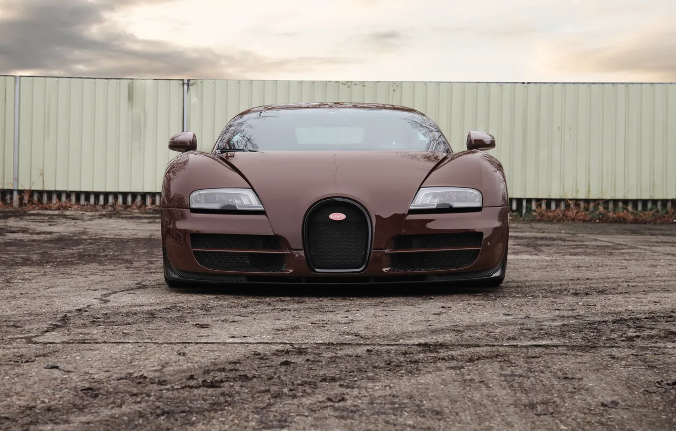 Фото обои Bugatti, Veyron, front, Bugatti Veyron 16.4 Super Sport