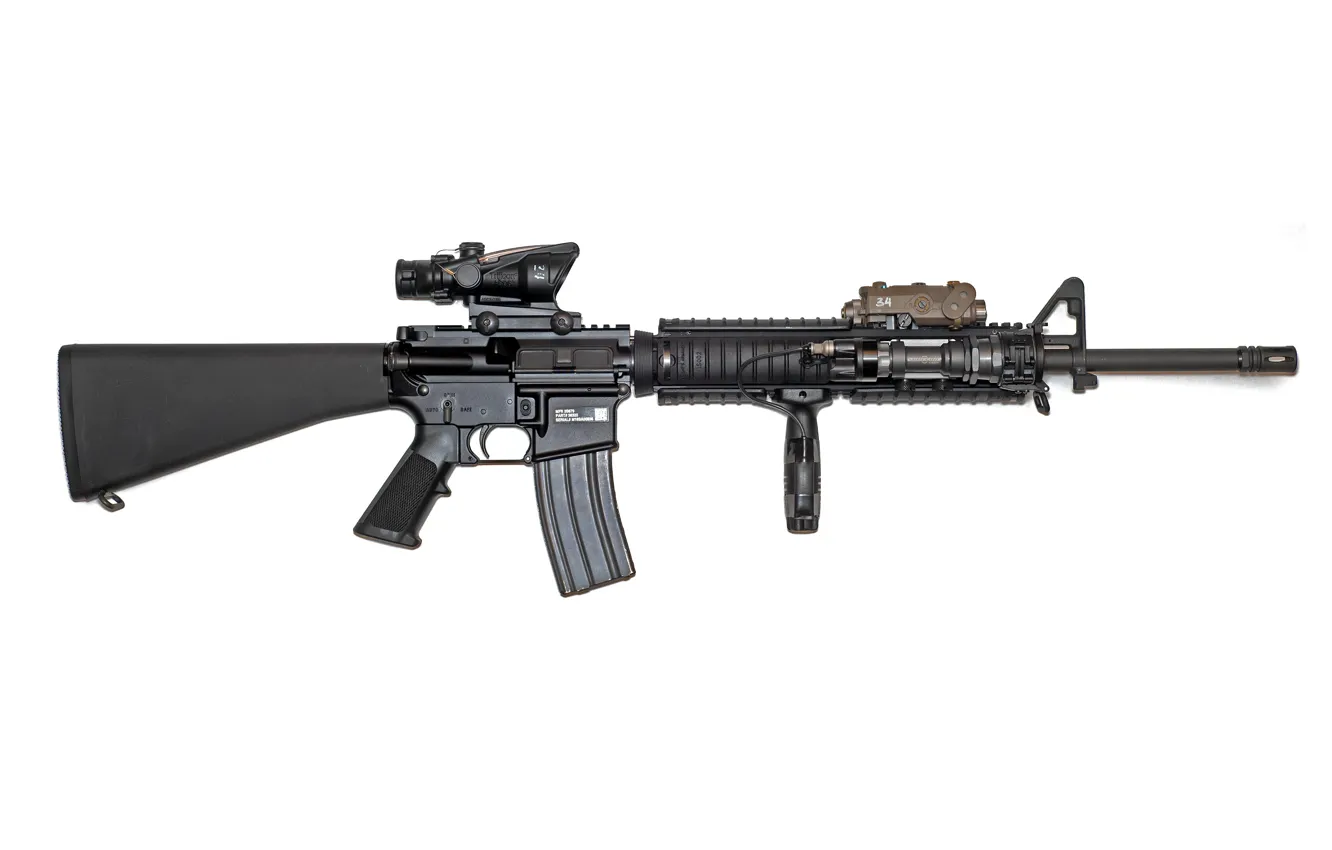 Фото обои винтовка, американская, автоматическая, M16A4