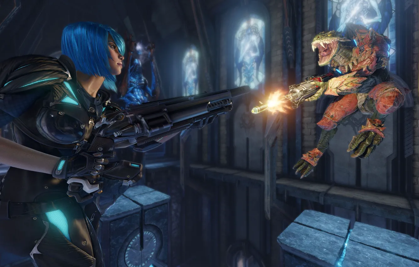 Фото обои игры, квейк, id software, Quake Champions, bethesda softworks, saber interactive, sorlag, сорлаг