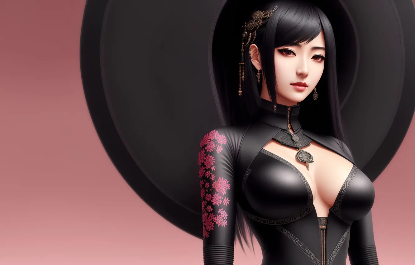 Фото обои girl, fantasy, Asian, art, digital art, fantasy art, fantasy girl, Stable Diffusion
