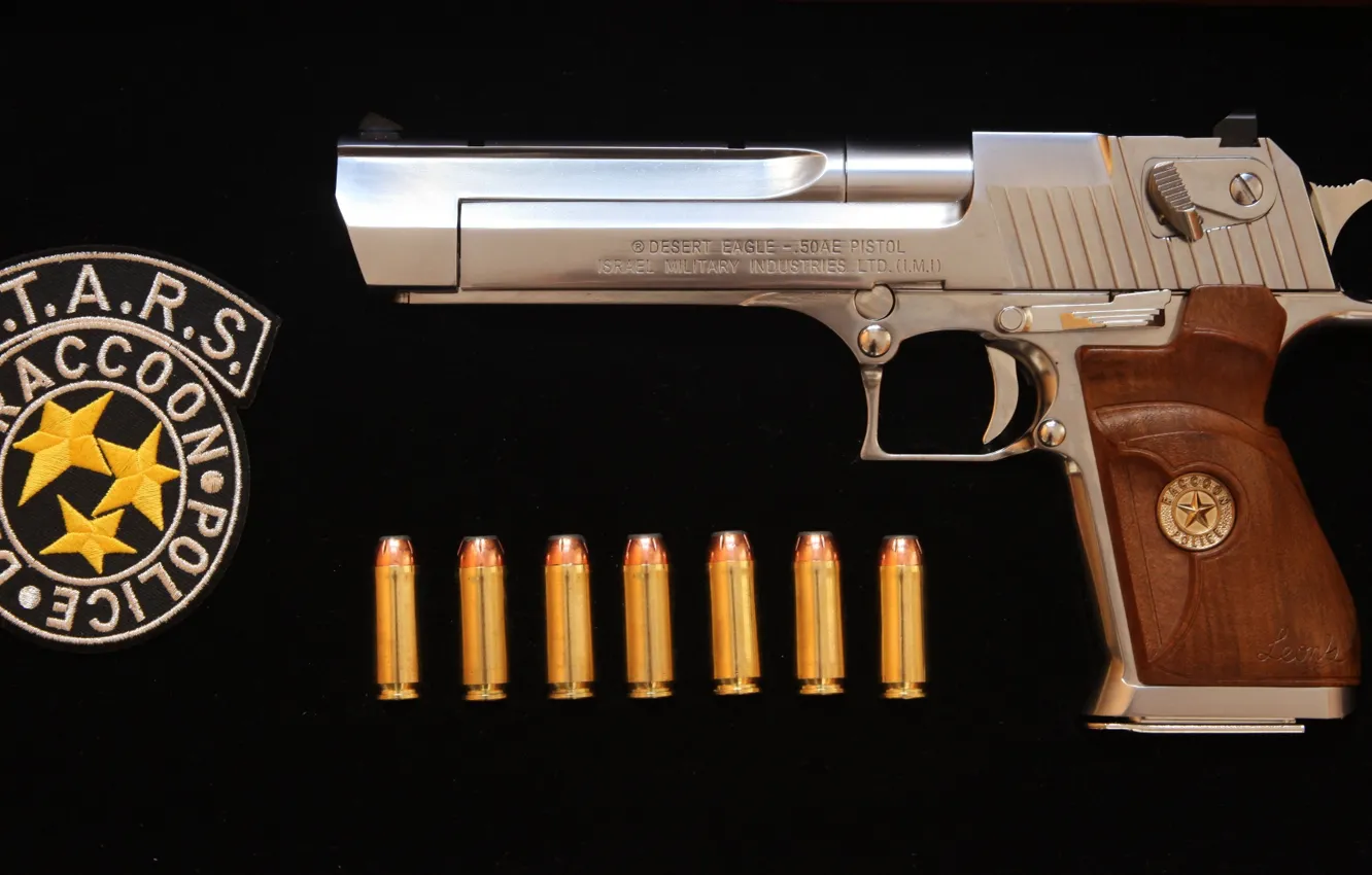 Фото обои пистолет, оружие, gun, weapon, Desert Eagle, Residen Evil, S.T.A.R.S., Дезерт Игл
