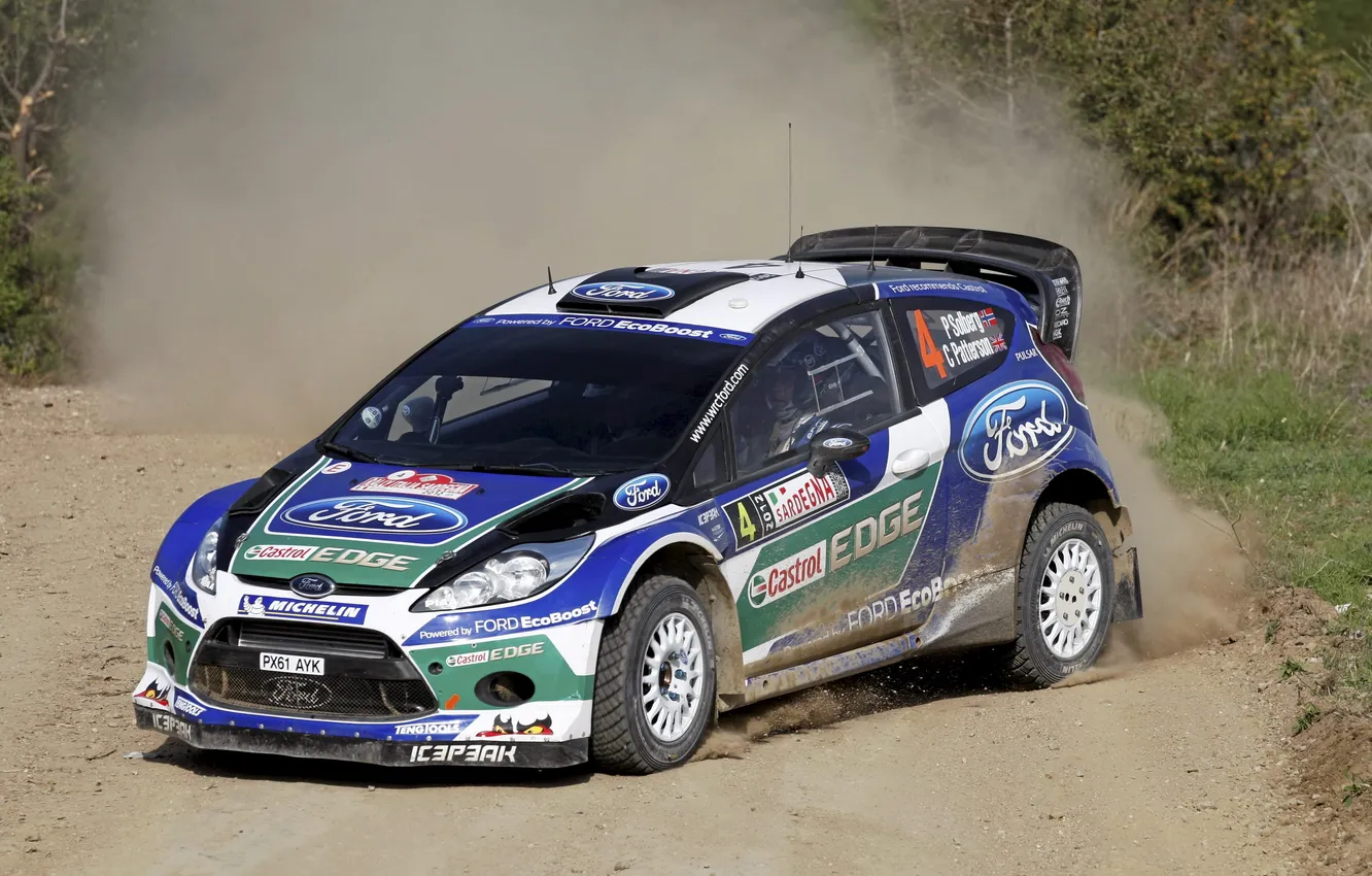 Фото обои Ford, Авто, Спорт, Скорость, Форд, Занос, WRC, Rally