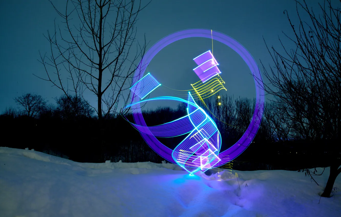 Фото обои свет, линии, абстракция, Фризлайт