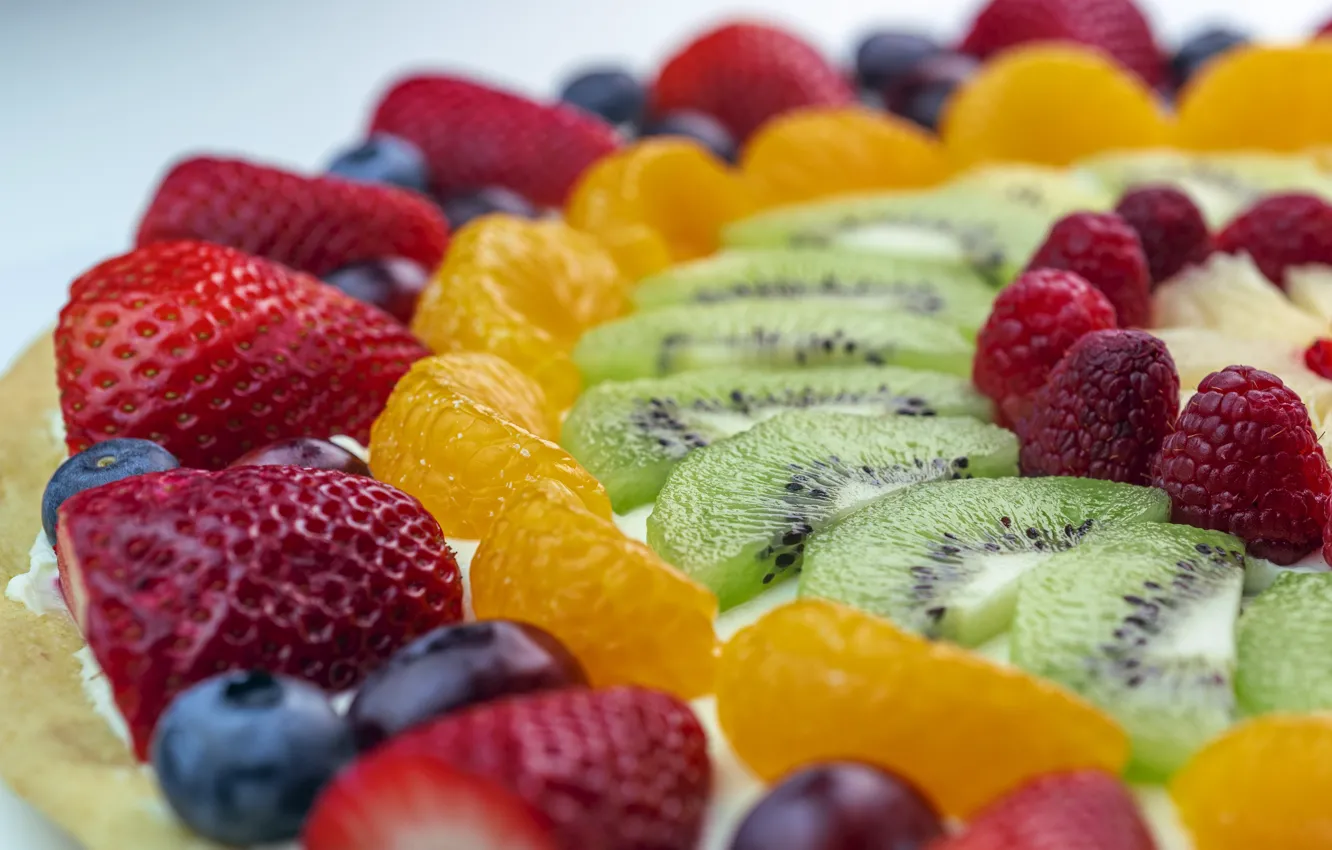 Фото обои desert, cookie, Pizza, Fruit