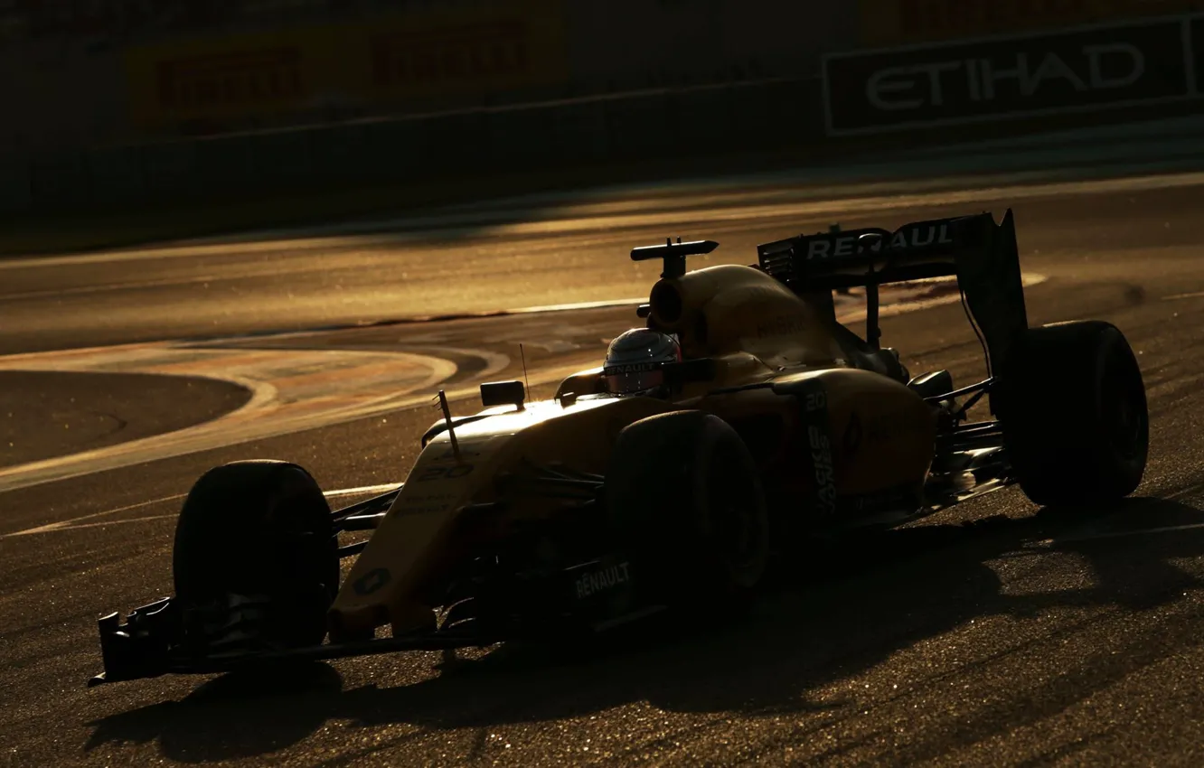 Фото обои Renault, Сумерки, Sport, Magnussen, F1, 20