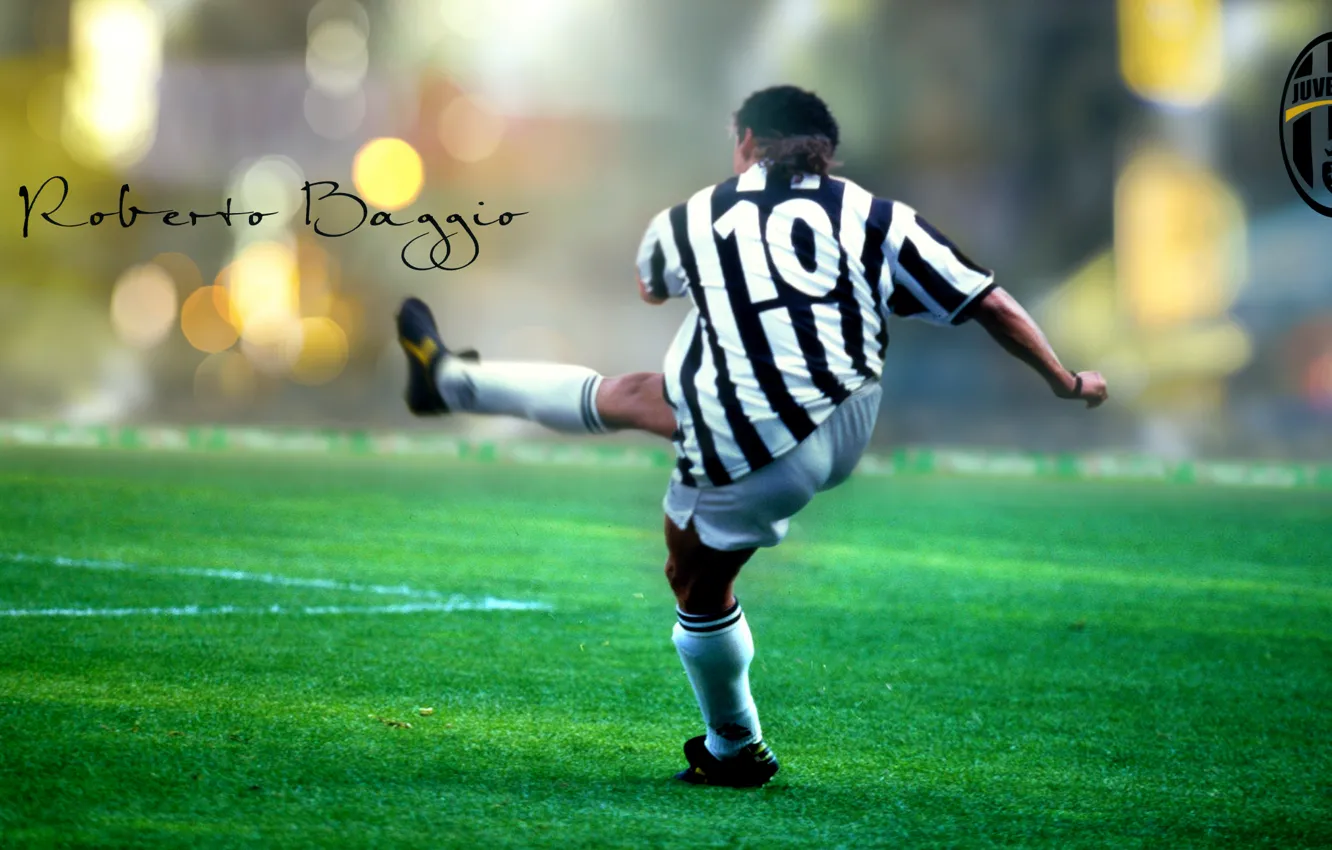 Фото обои Juventus, Ювентус, Роберто Баджо, Божественный Хвостик, Roberto Baggio, Десятка, Итальянец