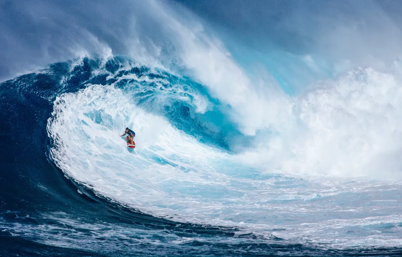 Фото обои sea, blue, surfing, men, Wave, Rough, Surfing board