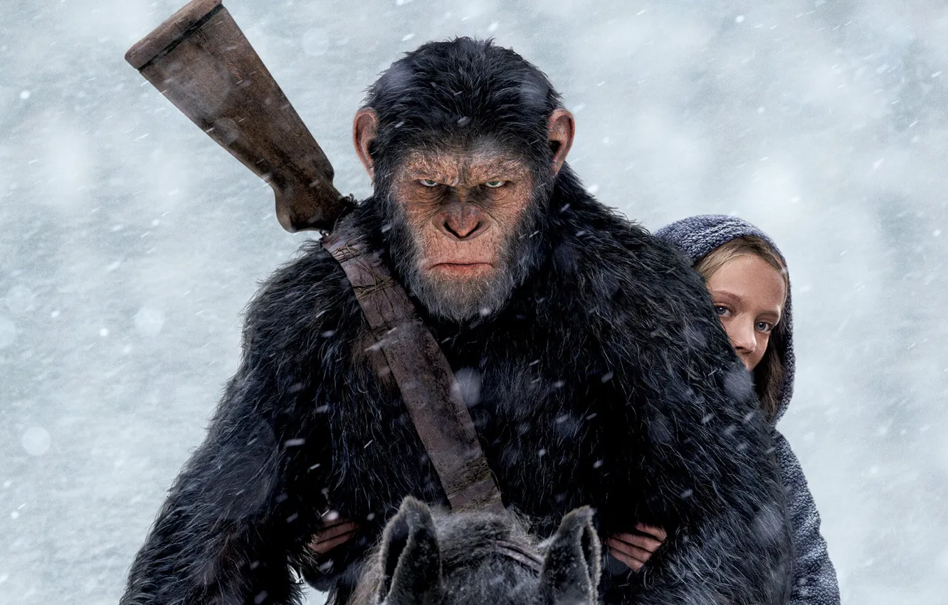 Фото обои cinema, girl, gun, monkey, weapon, Nova, movie, horse