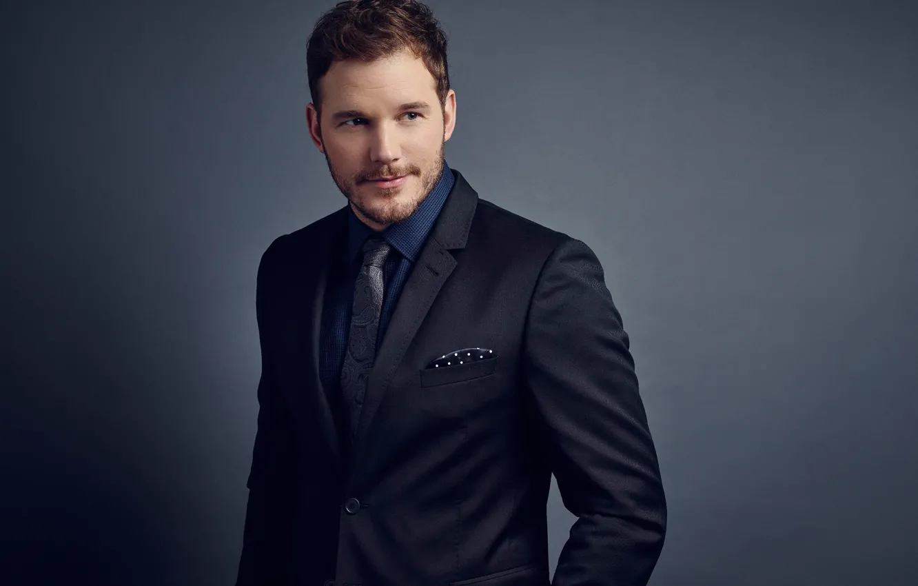 Фото обои взгляд, костюм, актер, мужчина, Chris Pratt