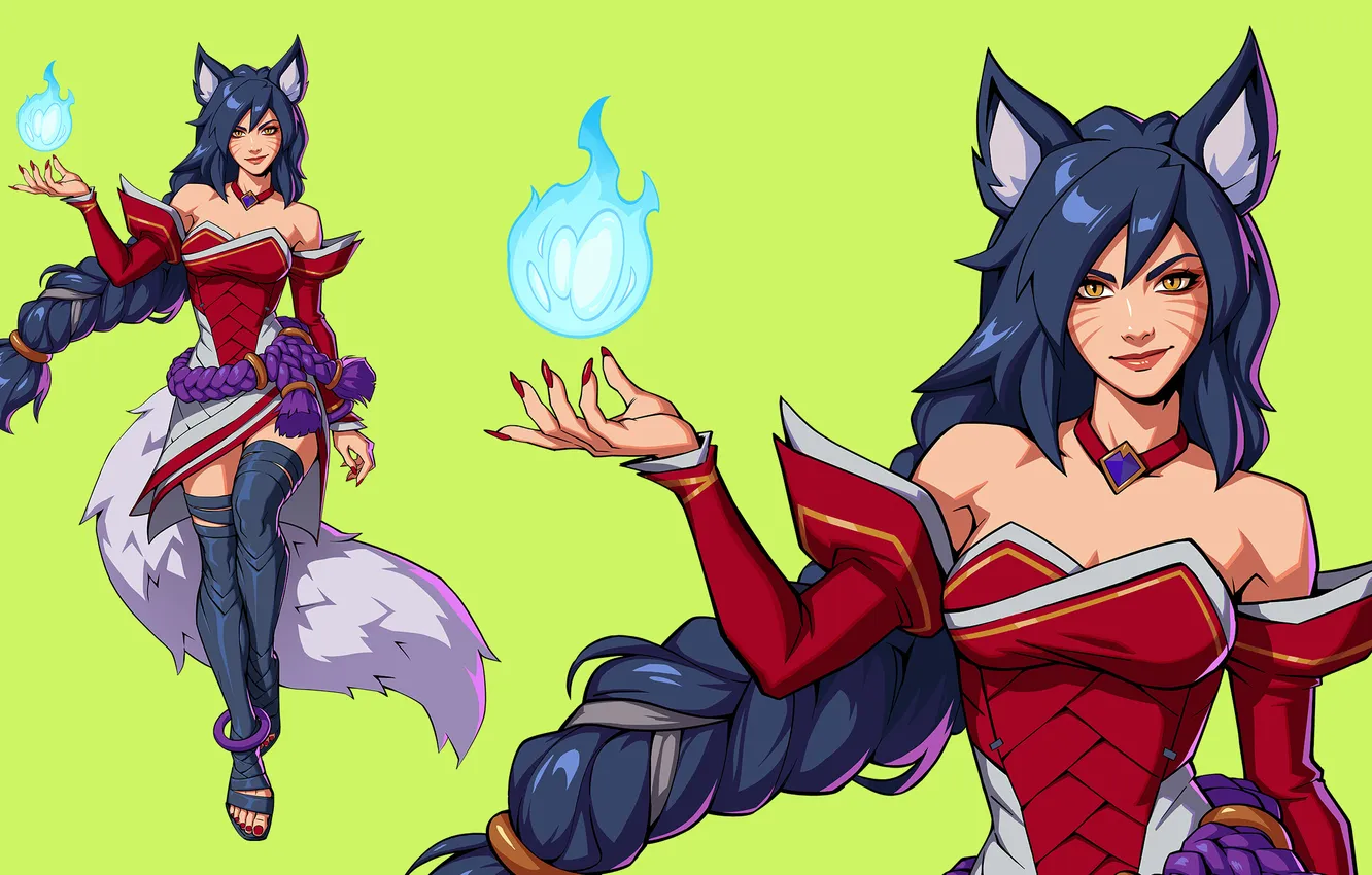 Фото обои art, League of Legends, Ahri, Dylan Choonhachat