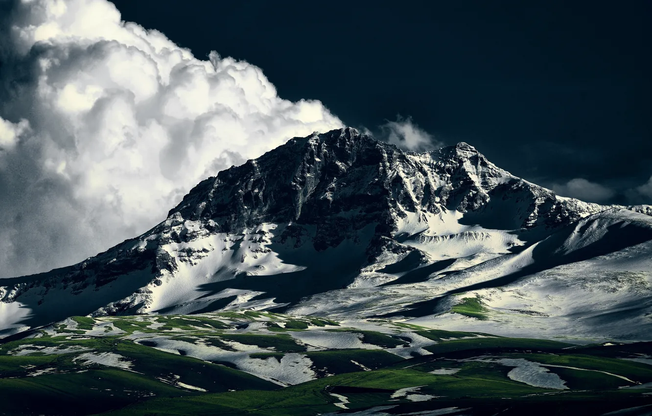 Фото обои облака, горы, Арарат, армения