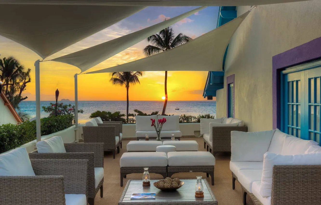 Фото обои мебель, вилла, интерьер, терраса