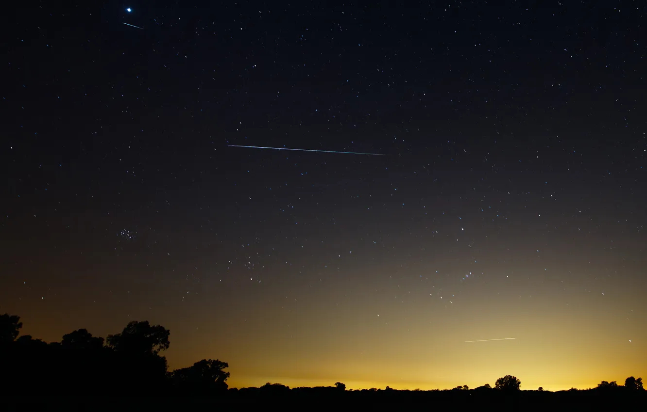 Фото обои комета, метеоры, Аргентина, ориониды, Галлея