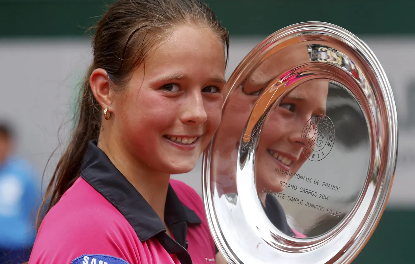 Фото обои победа, чемпионка, Roland Garros 2014, юниорский, Дарья Касаткина