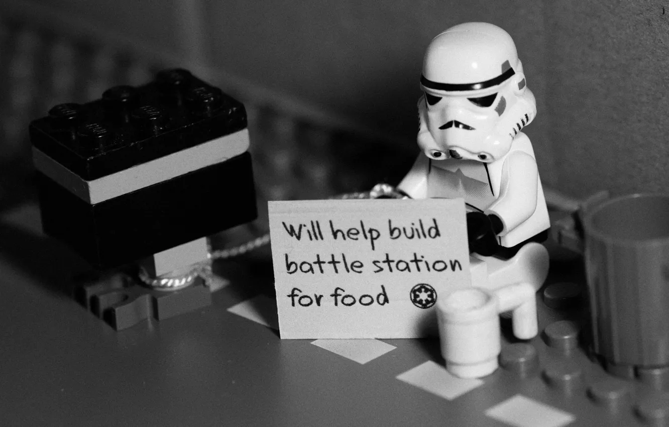 Фото обои Star Wars, штурмовик, Lego, безработный