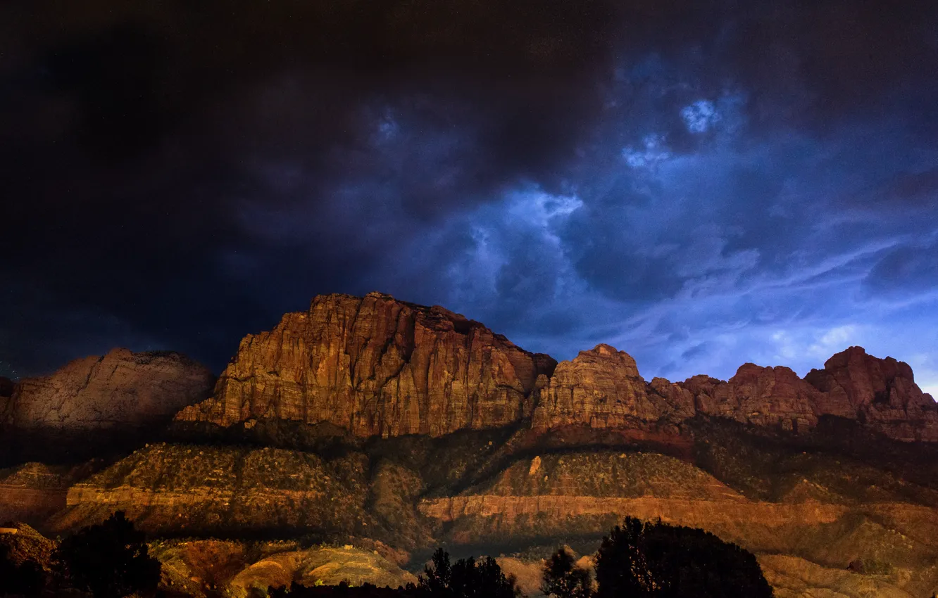 Фото обои небо, горы, тучи, природа, Arizona