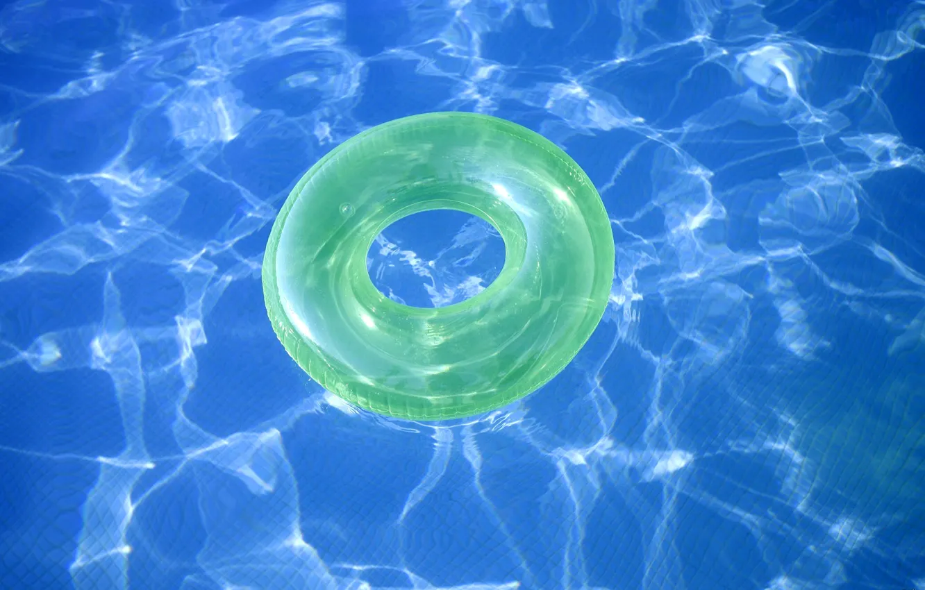 Фото обои вода, блики, круг, бассейн