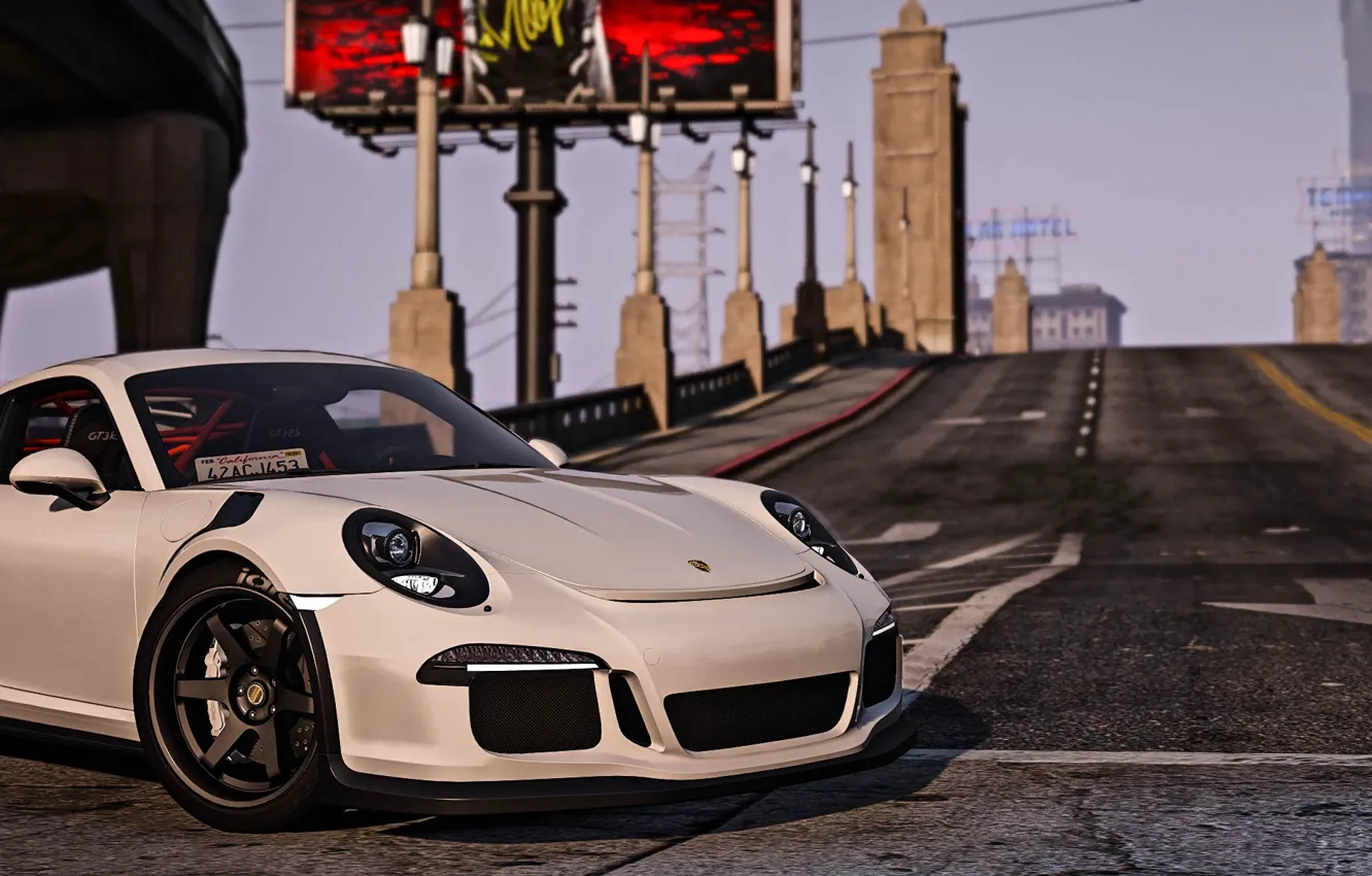 Фото обои Porsche 911, GTA, GT3 RS, Grand Theft Auto V