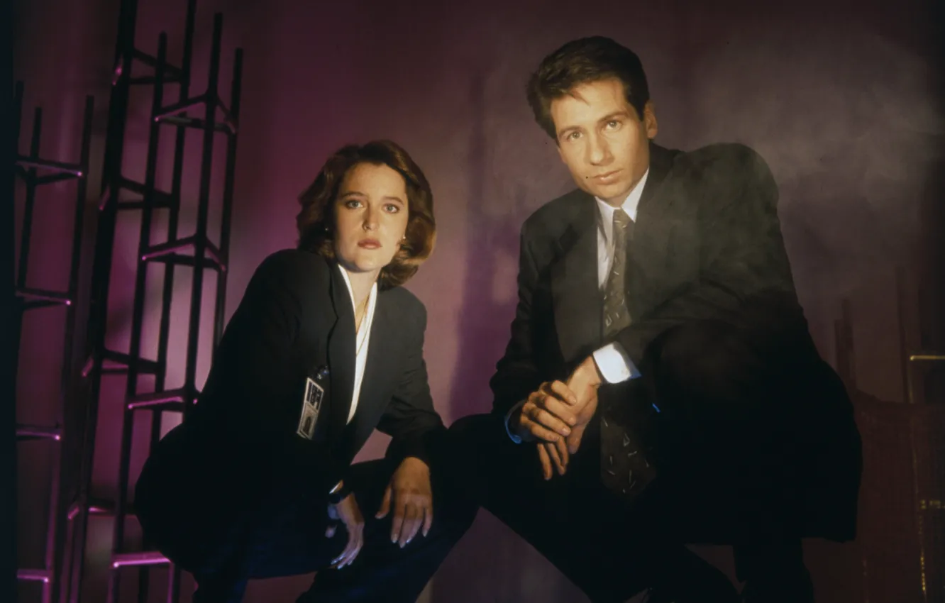 Фото обои сериал, The X-Files, фбр, Секретные материалы, агенты