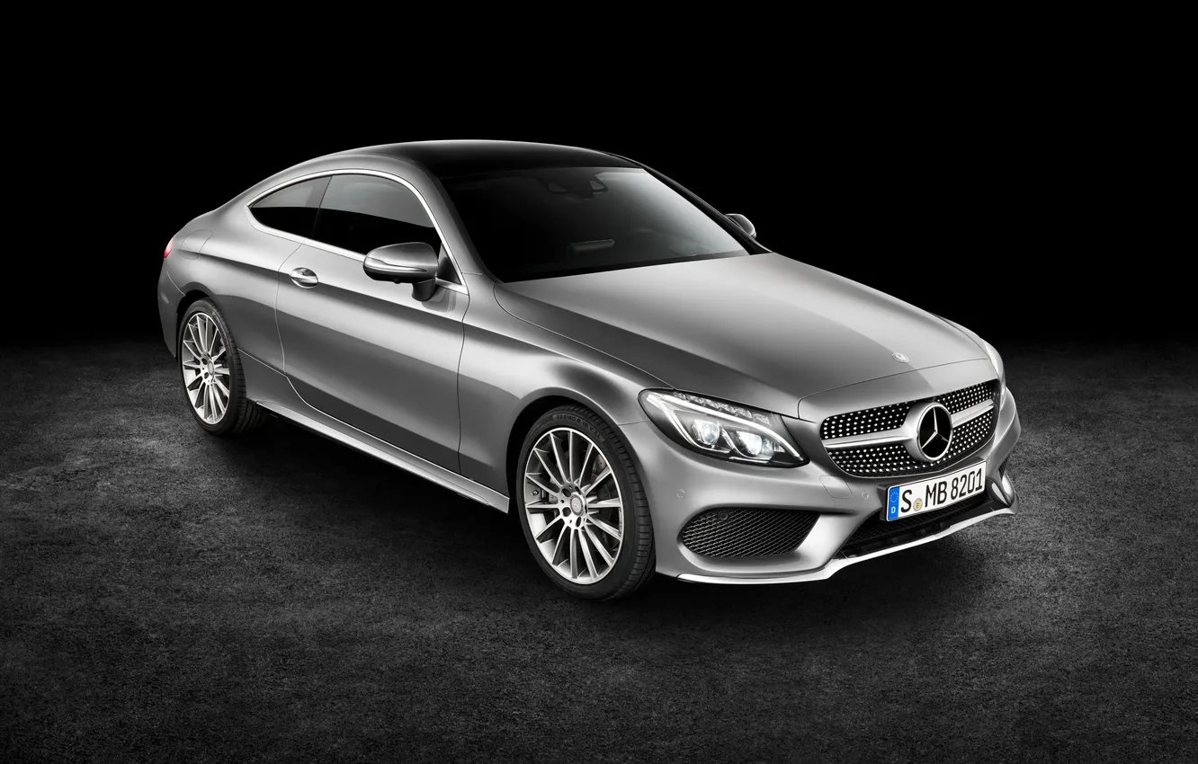 Фото обои фон, Mercedes-Benz, мерседес, AMG, Coupe, C-class, 2015, C205