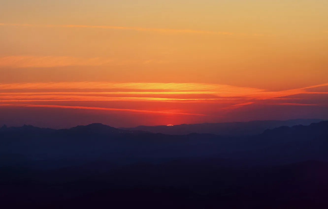 Фото обои небо, солнце, закат, долина, Бразилия, Lena Lopes рhotography, Минас-Жерайс, огненый