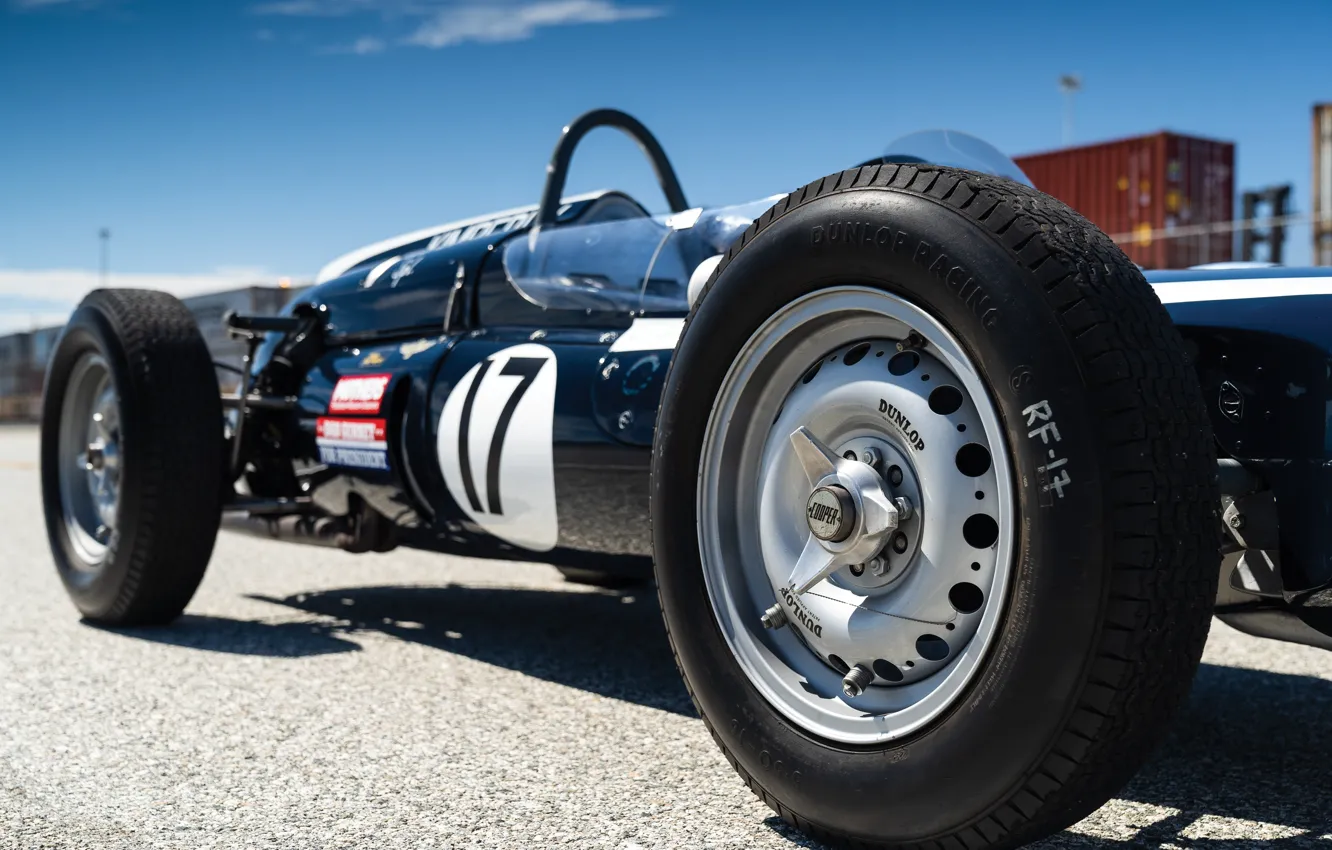 Фото обои Cooper, Колеса, Formula 1, Classic car, 1961, Sports car, Шина, Cooper T54