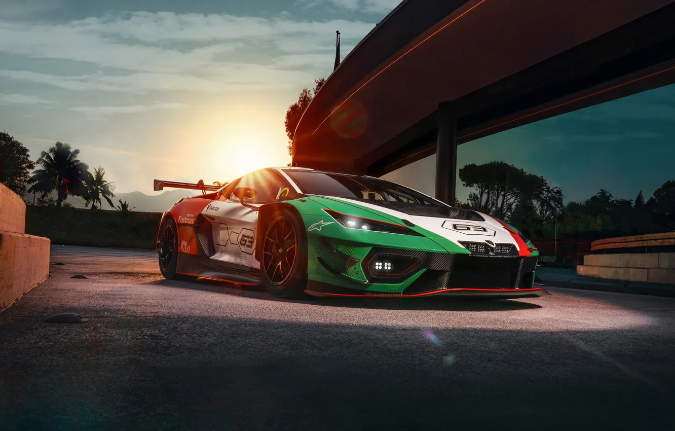 Фото обои Lamborghini, суперкар, supercar, 2025, класс GT3, гоночный суперкар, Lamborghini Temerario GT3, Temerario GT3