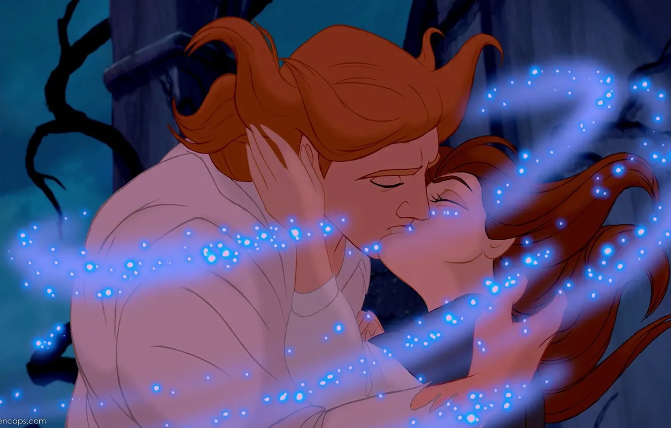 Фото обои kiss, Belle, Beauty and The Beast, prince Adam