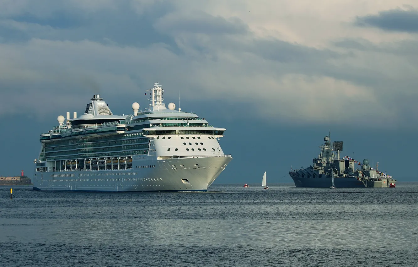 Фото обои корабль, лайнер, военный, круизный