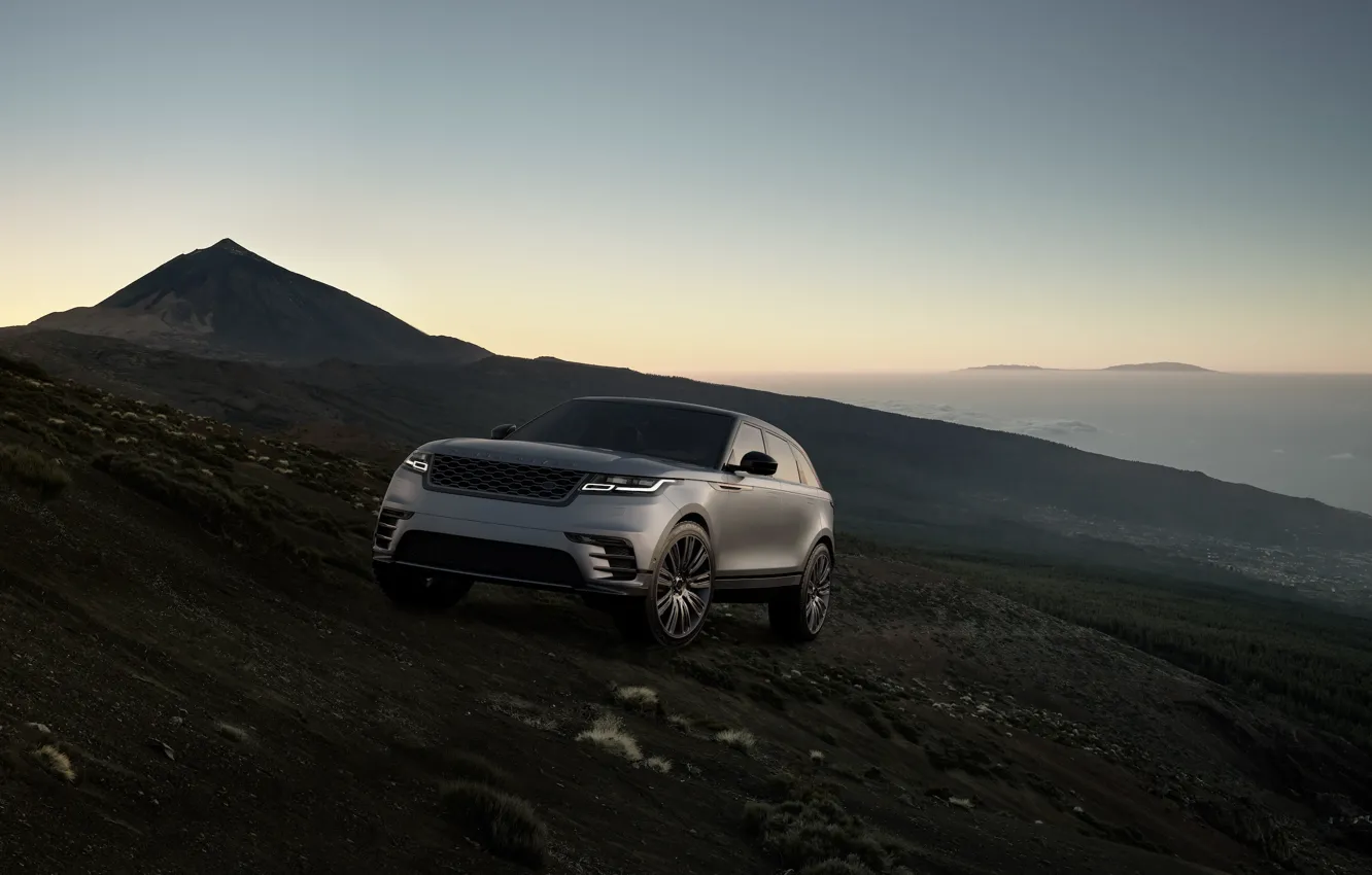 Фото обои вечер, Range Rover, кроссовер, CGI, Velar