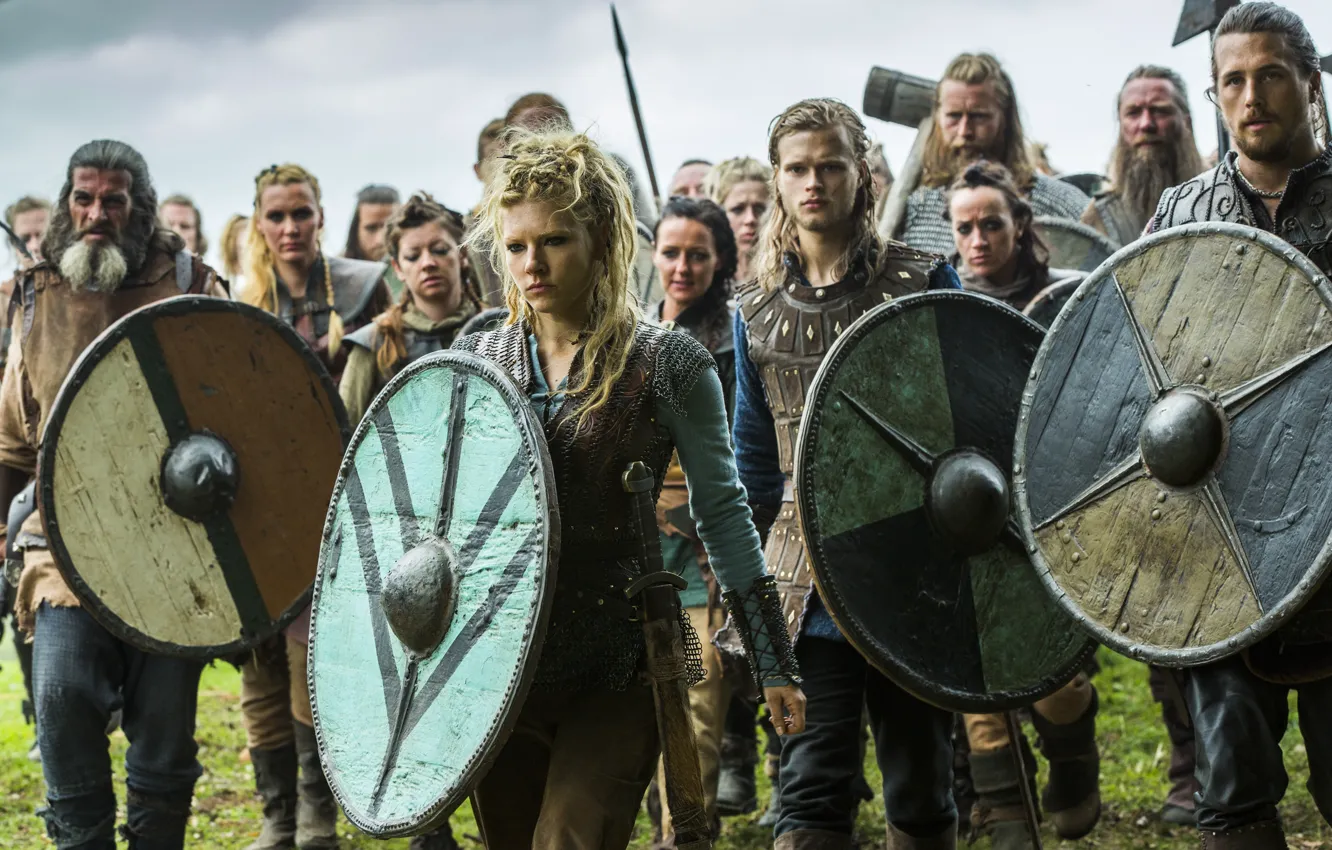 Фото обои воины, Vikings, Викинги, Katheryn Winnick, Lagertha