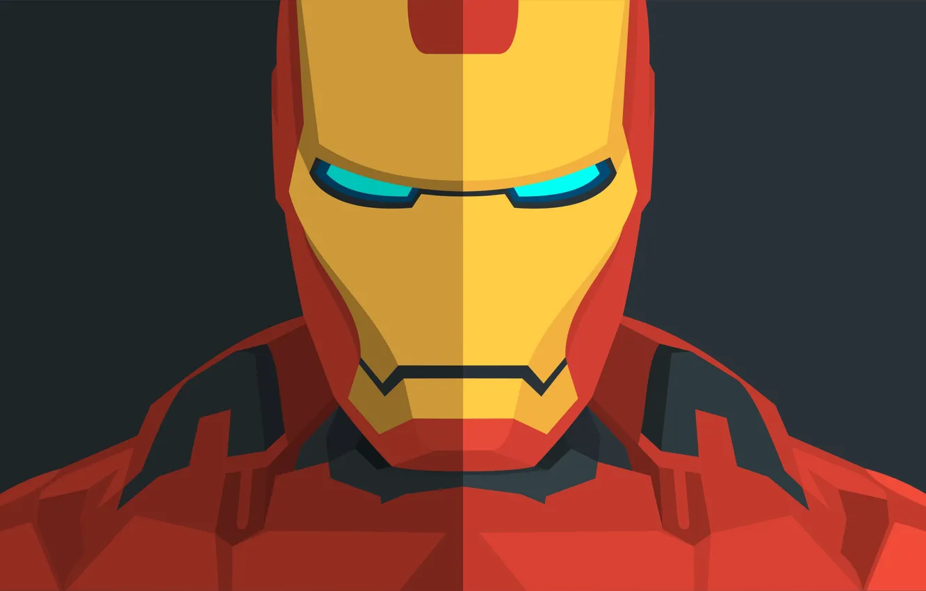 Фото обои Minimal, Iron Man, Marvel Comics, Железный Человек