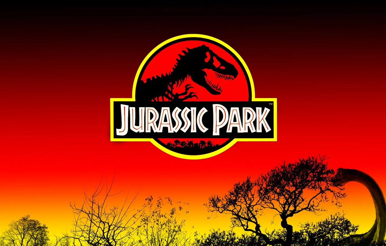 Фото обои динозавры, jurassic park, парк юрского периода