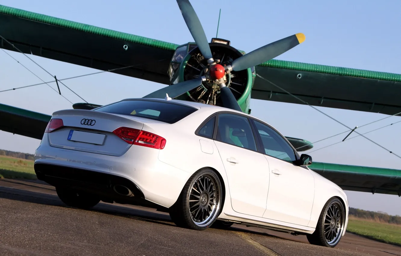 Фото обои car, Audi, зад, white, 2010, tuning, plane, Avus performance