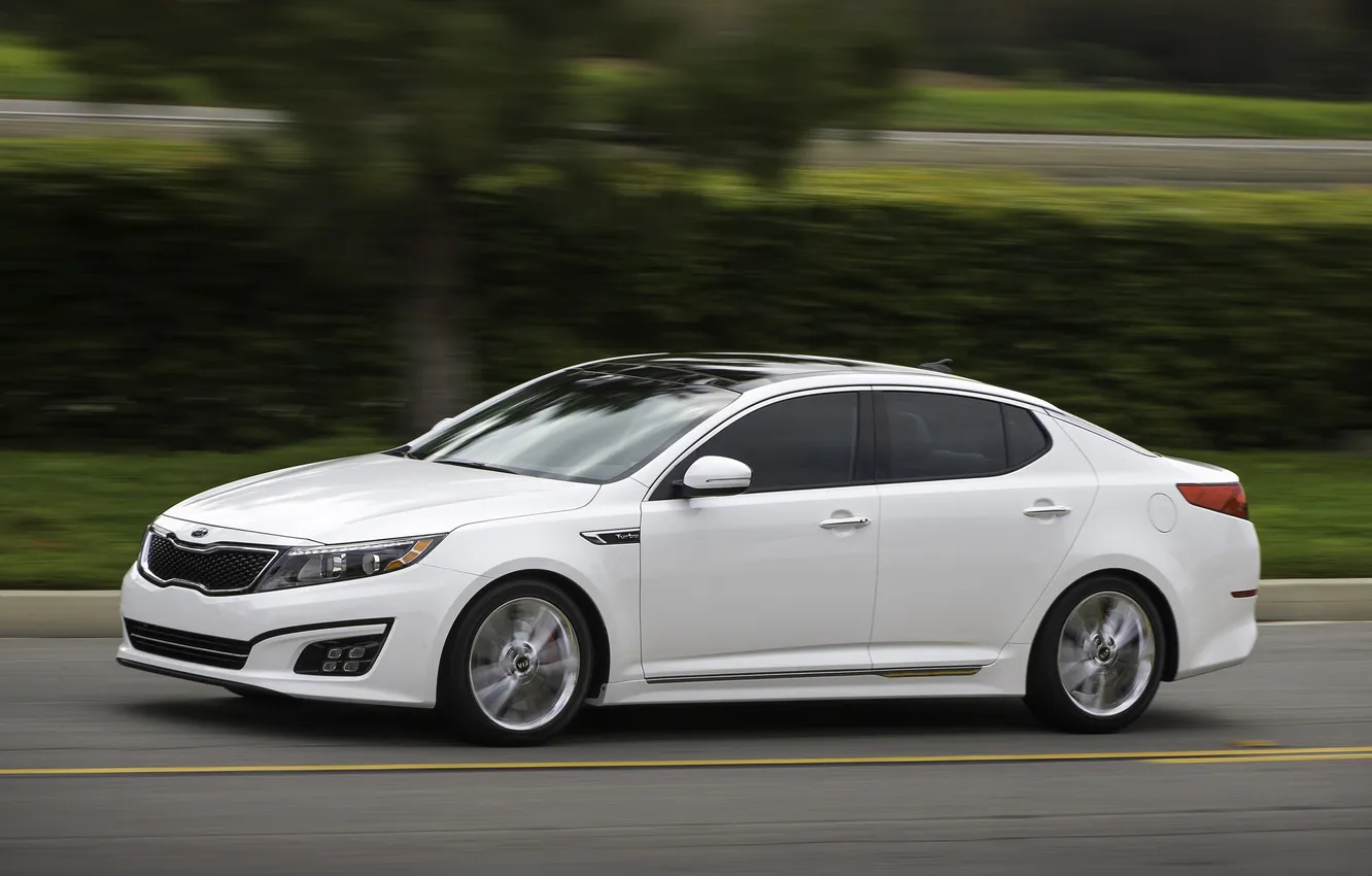 Фото обои car, KIA, road, speed, Optima, SX Limited