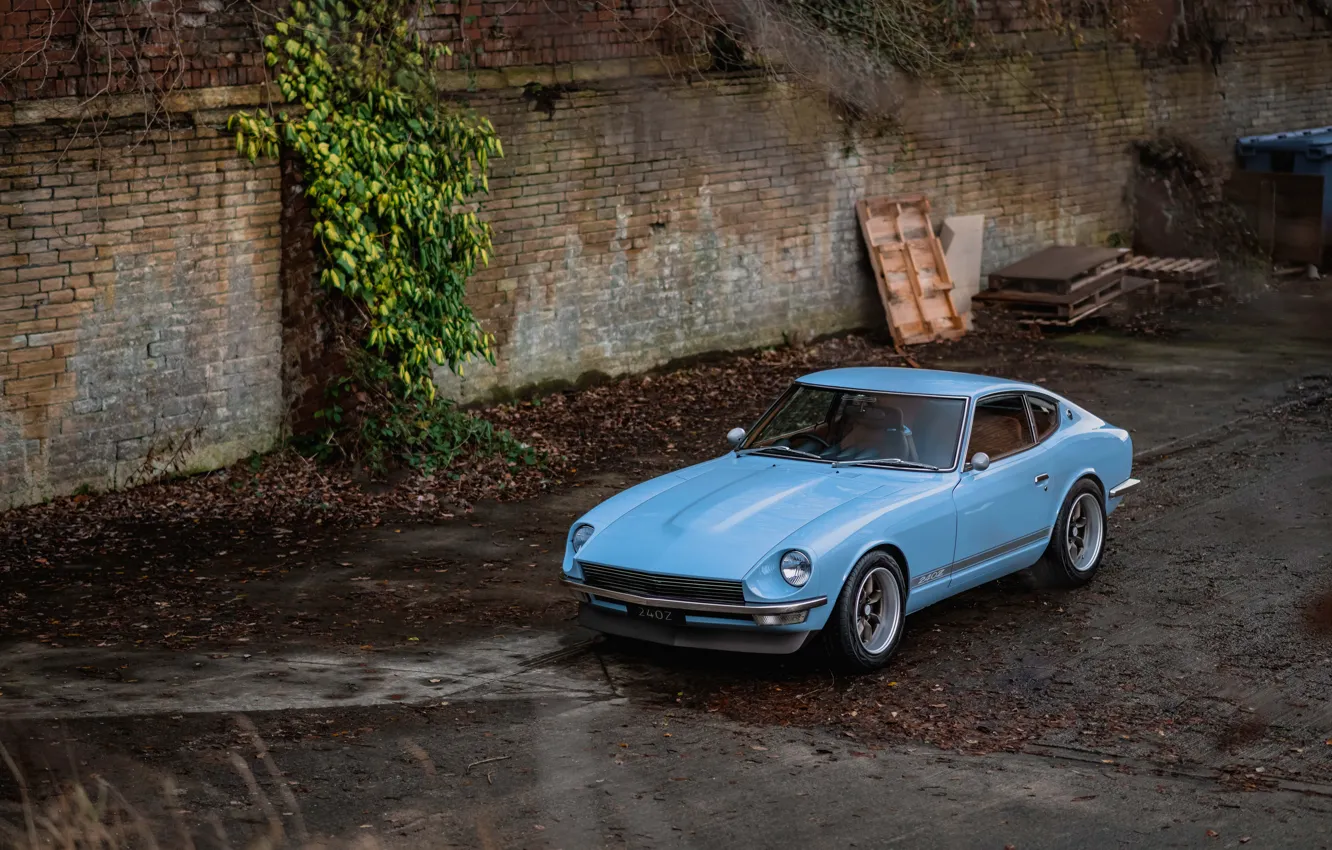 Фото обои Nissan, Blue, Side, 240Z, Datsun 240Z, 2022, Nissan 240Z, The Lion's Rock Commision